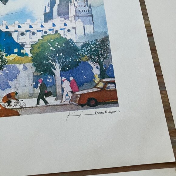 Dong Kingman Art Print Set of 5 US Cities Atlanta Mormon Temple Benihana 1979 - Picture 8 of 10